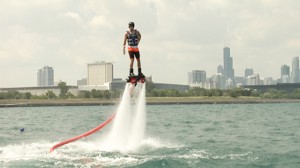 Theresa Chong/MEDILL Flyboarding, an extreme water sport, is making a big splash in Chicago and around the world.